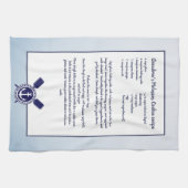 Nautical Anchor Creëer je eigen Recipe keepomwille Theedoek (Horizontaal)