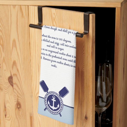 Nautical Anchor Creëer je eigen Recipe keepomwille Theedoek (Derde Gevouwen)