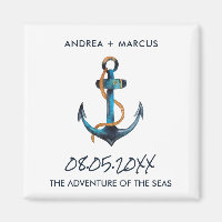 Nautical Anchor Cruise Ship Wedding Favor Magnets