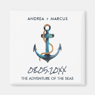 Nautical Anchor Cruise Ship Wedding Favor Magnets Magneet