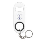 Nautical anchor Custom Boat name Welkomstbord Mini Flessenopener (Achterkant)