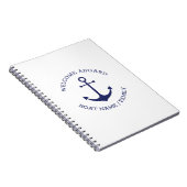 Nautical anchor Custom Boat name Welkomstbord Notitieboek (Rechterzijde)