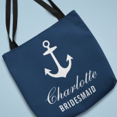 Nautical Anchor Custom Weddenmaid Tote Bag