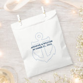 Nautical Anchor Custom Wedding Favor Bag Bedankzakje (Geknipt)