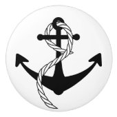 Nautical anchor Deb Lawer Keramische Knop (Voorkant)