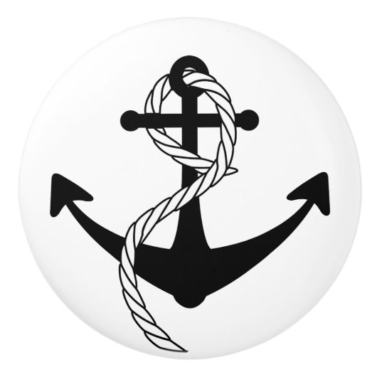 Nautical anchor Deb Lawer Keramische Knop (Voorkant)