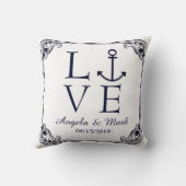 Nautical Anchor  Decor Love Personalized Kussen (Achterkant)