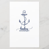 Nautical Anchor die het beste Baby shower van mama (Achterkant)