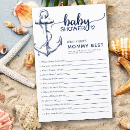 Nautical Anchor die het beste Baby shower van mama