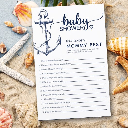 Nautical Anchor die het beste Baby shower van mama