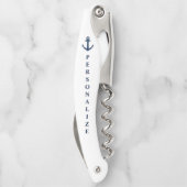Nautical anchor douane corkschroef wijnopener kurkentrekker (Achterkant)