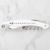 Nautical anchor douane corkschroef wijnopener kurkentrekker (Voorkant)