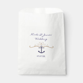 Nautical Anchor Elegant Classy Party Favor Bags Bedankzakje