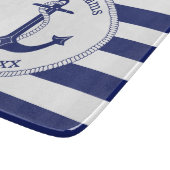 Nautical Anchor Familienaam 6 x 7 inch Snijplank (Hoek)