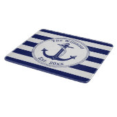 Nautical Anchor Familienaam 6 x 7 inch Snijplank (Hoek)