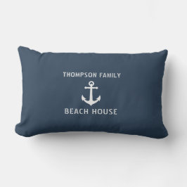  Nautical Anchor Familienaam Beach House Kussen