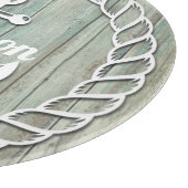 Nautical Anchor Familienaam Beach House Summer Snijplank (Hoek)