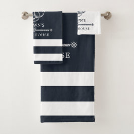 Nautical Anchor Familienaam Beach Lake House Bad Handdoek