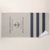 Nautical Anchor Family Beach House Strandlaken (Voorkant)