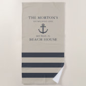 Nautical Anchor Family Beach House Strandlaken (Voorkant)