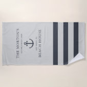 Nautical Anchor Family Beach House Strandlaken (Voorkant)