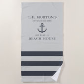 Nautical Anchor Family Beach House Strandlaken (Voorkant)