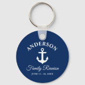 Nautical Anchor Family Reunion Blue Sleutelhanger (Voorkant)