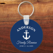 Nautical Anchor Family Reunion Blue Sleutelhanger (Voorkant)