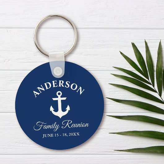 Nautical Anchor Family Reunion Blue Sleutelhanger