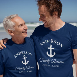 Nautical Anchor Family Reunion Blue T-shirt