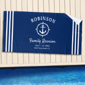 Nautical Anchor Family Reunion Navy Blue & White Strandlaken