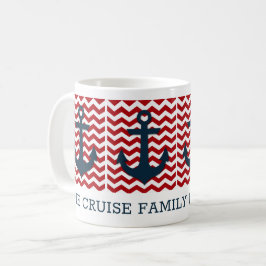 Nautical Anchor Family Reunion Red White Blue Koffiemok