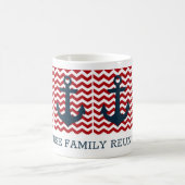 Nautical Anchor Family Reunion Red White Blue Koffiemok (Center)