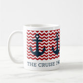 Nautical Anchor Family Reunion Red White Blue Koffiemok (Links)