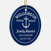 Nautical Anchor Family Reunion Trip Crueach Keramisch Ornament (Rechts)