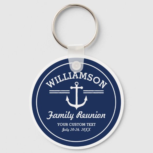 Nautical Anchor Family Reunion Trip Crueach Sleutelhanger (Voorkant)