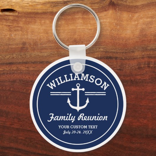 Nautical Anchor Family Reunion Trip Crueach Sleutelhanger (Voorkant)