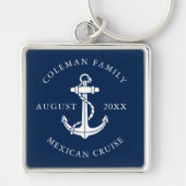 Nautical Anchor Family Trip Custom Sleutelhanger (Voorkant)
