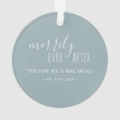 Nautical Anchor First Gehuwd met kerstversiering Ornament (achterkant)