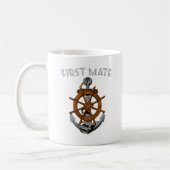 Nautical Anchor First Mate Koffiemok (Links)