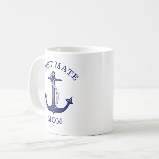 Nautical Anchor First Mate Ma Koffiemok (Voorkant links)