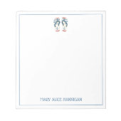 Nautical Anchor Flip Flops Personalized Notitieblok (Voorkant)