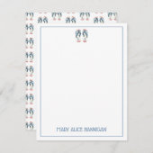 Nautical Anchor Flip Flops Personalized Notitiekaartje (Voorkant / Achterkant)