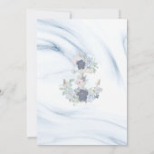 Nautical Anchor Floral Elegant Navy Blue Kaart (Achterkant)