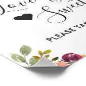 Nautical Anchor Floral Love is Sweet Dessert Bar Poster (Hoek)