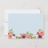 Nautical Anchor Floral RSVP with Meal Choice (Achterkant)