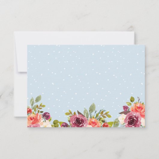 Nautical Anchor Floral RSVP with Meal Choice (Achterkant)