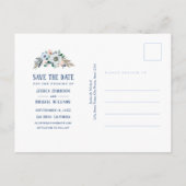 Nautical Anchor Floral Rustic Beach Save the Date Uitnodiging Briefkaart (Achterkant)