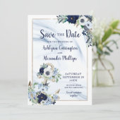 Nautical Anchor Floral SAVE DE DATUM (Staand voorkant)