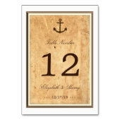 Nautical Anchor Framed Paper Table No. Kaart (Voorkant)